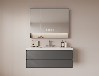 modern sink bathroom cabinet 3d model