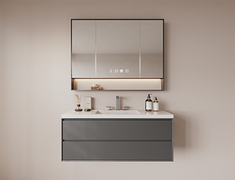 modern sink bathroom cabinet 3d model