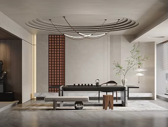 Quiet Style Tea Room 3d model