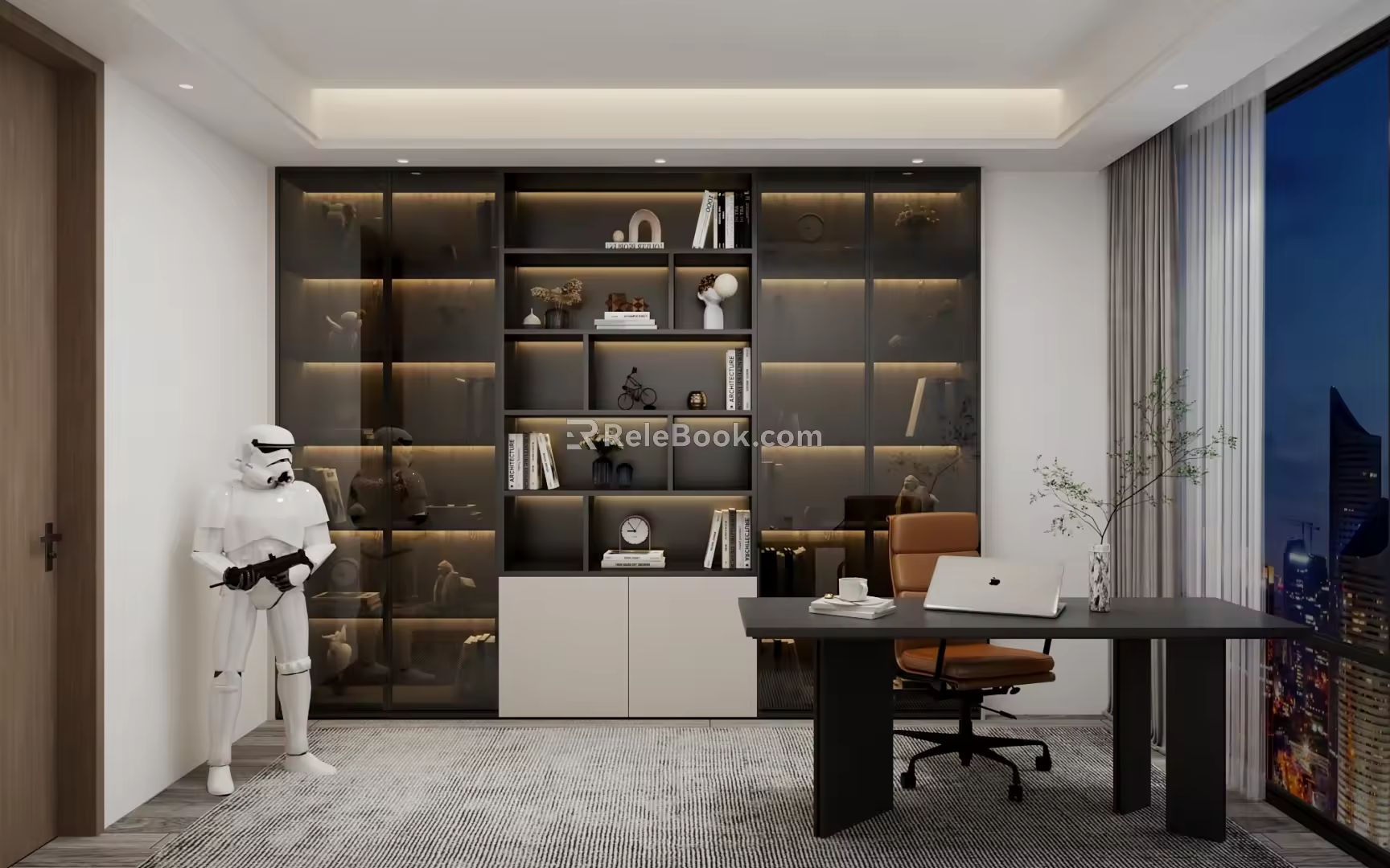 Modern study 3d model