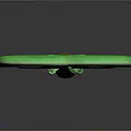 Adorable Light Green Aquatic Animal Cartoon 3D Model With Big Eyes And Long Nose
