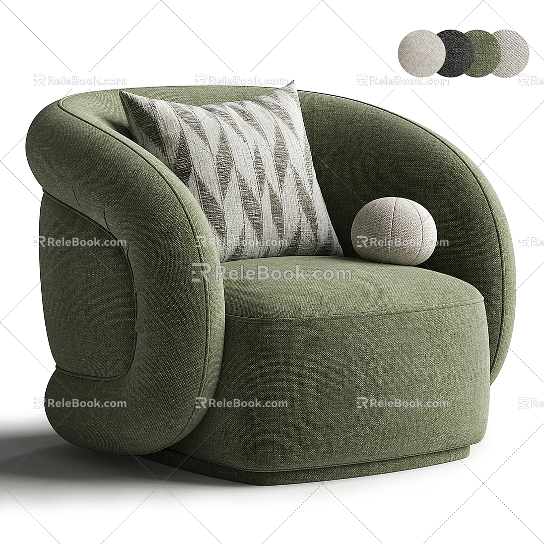 Modern Single Sofa Armchair 3d model