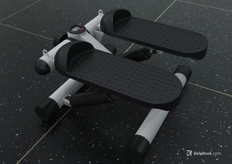 Home Fitness Stepper Machine With Non Slip Pedals And Digital Monitor For Exercise 3d model 