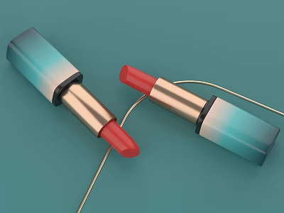 Modern Lipstick Red Lipstick 3d model Modern Lipstick Red Lipstick 3d model