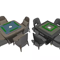 Modern Mahjong Table and Chair Mahjong Table and Chair Automatic Mahjong Table Mahjong 3d model