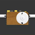 Mechanical Gear System With Wooden Frame Yellow Gray Gears White Motor And Wires