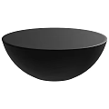 Modern Black Round Dining Table With Smooth Surface And Sleek Design 3d model