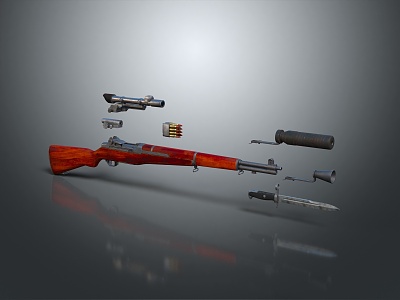 Sniper rifle sight sniper rifle sci-fi sniper rifle 3d model