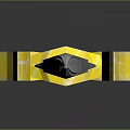 Silver Metallic Sword With Yellow Decorative Hilt And Sharp Blade