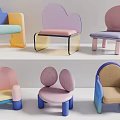 Colorful Modern Children's Chairs With Unique Shapes And Comfortable Seats For Kids
