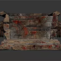 Intricate Carved Wooden Chest With Ornamental Studs And Textured Surface