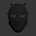Black Mask With Eye Holes And Adjustable Straps For Secure And Comfortable Fit