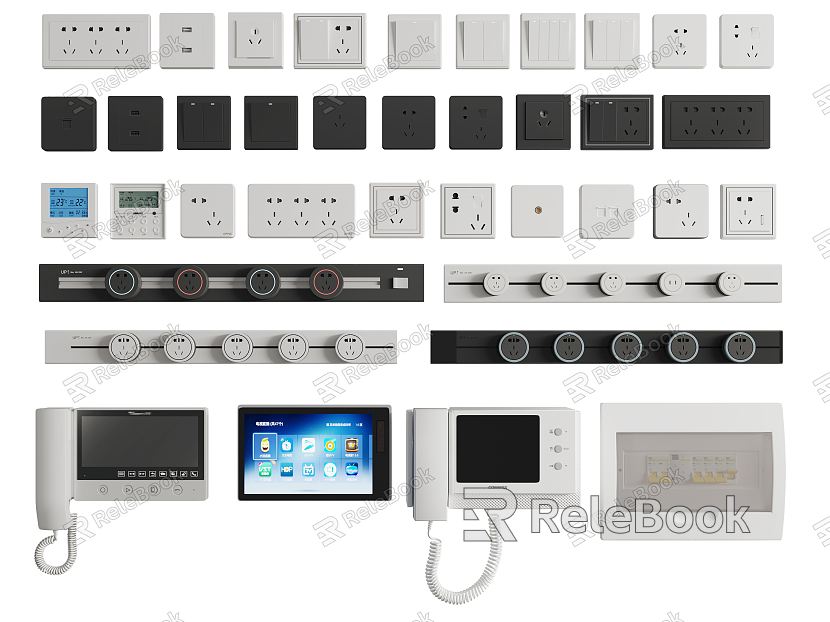 Modern switch socket panel model