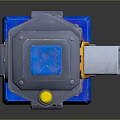Modern Battery Laser Tower Turntable Sci-fi Tower Defense 3d model
