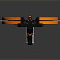 Modern Orange And Black Crossbow With Mechanical Pulley System And Ergonomic Grip