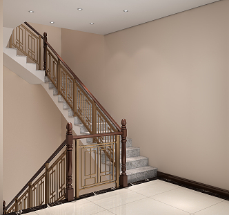 New Chinese Stairs 3d model