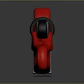 Red Pipe Wrench Tool Placed On Black Reflective Surface Background