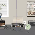 Modern record player record player audio ornaments 3d model