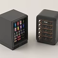 Black Mini Refrigerators For Beverage And Wine Storage With Glass Doors