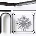 Decorative Crown Molding Designs With Arched Shapes And Ornamental Patterns 3d model