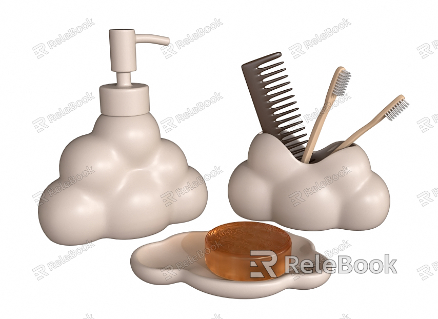 Modern toiletries three-piece set model