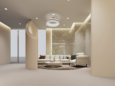 Elegant Luxury Beauty Hair Salon Interior With Modern Design And Comfortable Seating 3d model