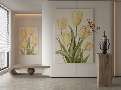 modern decorative painting 3d model