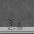 Geometric Metal Wire Decorative Ornament Set For Modern Tabletop Home Decor
