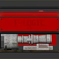 Red Electric Industrial Generator With Black Metal Frame And Wheeled Structure
