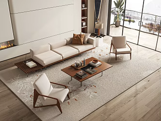 Modern style sofa 3d model