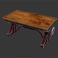 Industrial Wooden Workbench With Rustic Top Metal Frame And Movable Wheels