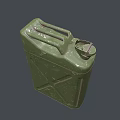 Green Jerry Can With 20 Liter Capacity Metal Construction And Textured Handle