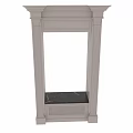 White Decorative Architectural Components For Door Frames With Classical Molding And Grille Design