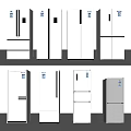 Modern Refrigerators in Various Styles White Silver Double Triple Door Designs Collection