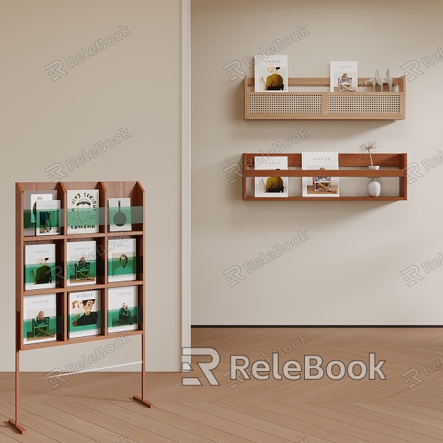 Bookshelf wall-mounted books model