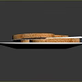 Crispy Two Slices of Toast on White Plate with Silver Butter Knife