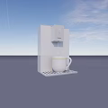 White Water Dispenser For Daily Use With Ceramic Cup And Modern Design