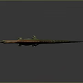 3D Dinosaur Model With Green Body Orange Sail Like Structure And Reflection On Gray Background