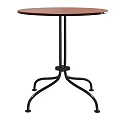 Modern Round Dining Table With White Surface And Black Metal Legs Design 3d model