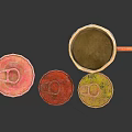 Colorful Industrial Metal Equipment Containers With Various Sizes And Rustic Texture