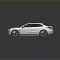 White Electric Car With Black Roof Sleek Design Black Wheels And Brown Interior