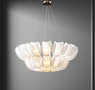 Modern chandelier restaurant chandelier Japanese chandelier hotel chandelier cream chandelier light 3d model