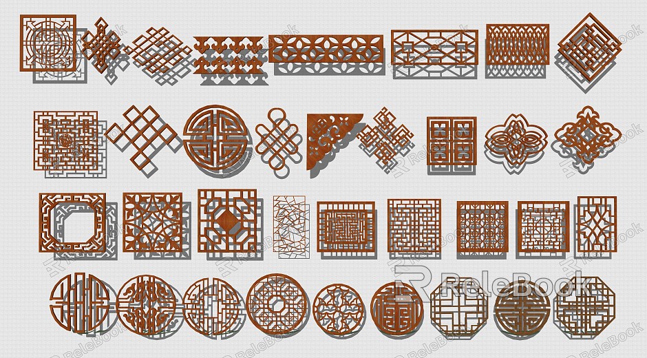 New Chinese-style decorative window model