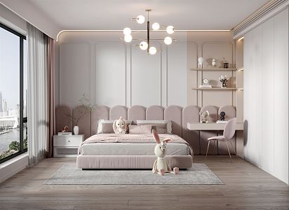 Light Luxury Children's Room 3d model