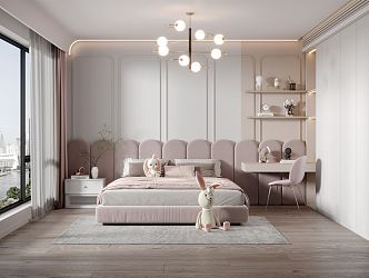 Light Luxury Children's Room 3d model