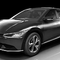 Modern Black Car With Sleek Design Streamlined Body And LED Headlights 3d model