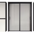 Modern Hinged Doors With Sleek Glass And Metal Frame Designs 3d model