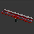 Red Track Equipment With White Sliding Parts And Black Base Structure