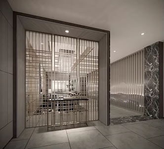 Light Luxury Entrance 3d model