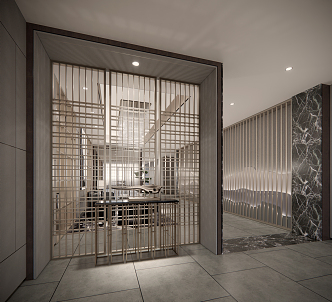 Light Luxury Entrance 3d model